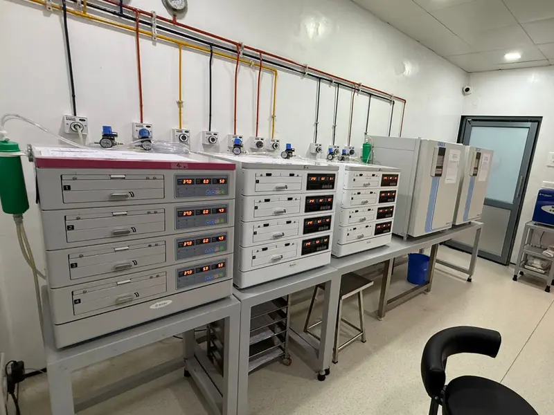 Incubators in the embryology lab